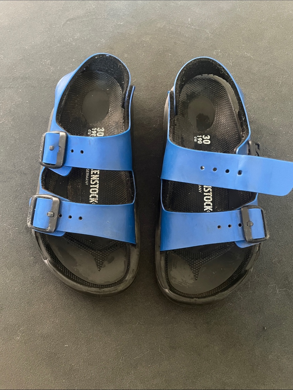 Birkenstock Mogami Terra Birkenstock-Flor Kids Blue Two-Strap Sandals sz 12-12.5